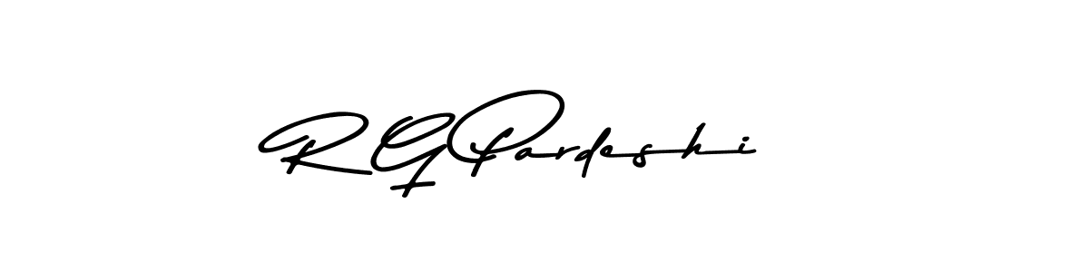 How to make R G Pardeshi signature? Asem Kandis PERSONAL USE is a professional autograph style. Create handwritten signature for R G Pardeshi name. R G Pardeshi signature style 9 images and pictures png