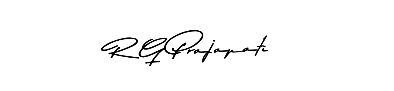 Also we have R G Prajapati name is the best signature style. Create professional handwritten signature collection using Asem Kandis PERSONAL USE autograph style. R G Prajapati signature style 9 images and pictures png