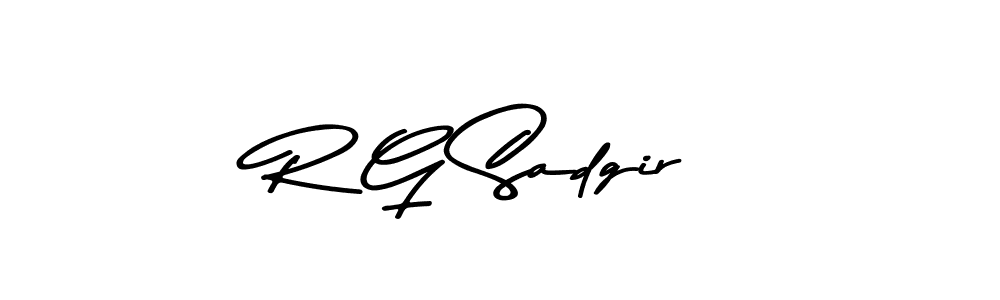 How to make R G Sadgir signature? Asem Kandis PERSONAL USE is a professional autograph style. Create handwritten signature for R G Sadgir name. R G Sadgir signature style 9 images and pictures png