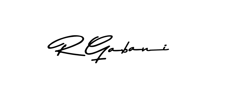 Make a beautiful signature design for name R Gabani. With this signature (Asem Kandis PERSONAL USE) style, you can create a handwritten signature for free. R Gabani signature style 9 images and pictures png