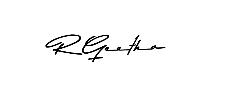 Design your own signature with our free online signature maker. With this signature software, you can create a handwritten (Asem Kandis PERSONAL USE) signature for name R Geetha. R Geetha signature style 9 images and pictures png