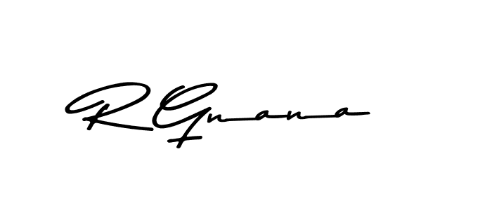 The best way (Asem Kandis PERSONAL USE) to make a short signature is to pick only two or three words in your name. The name R Gnana include a total of six letters. For converting this name. R Gnana signature style 9 images and pictures png