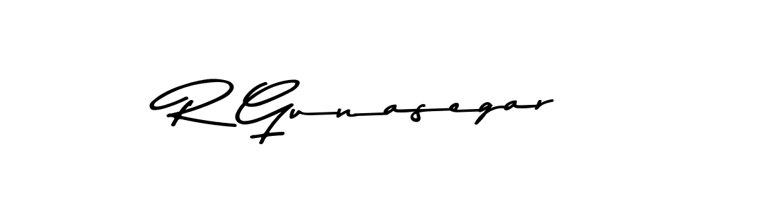 You should practise on your own different ways (Asem Kandis PERSONAL USE) to write your name (R Gunasegar) in signature. don't let someone else do it for you. R Gunasegar signature style 9 images and pictures png