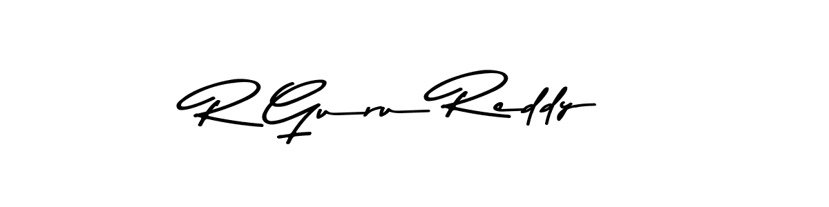 How to make R Guru Reddy signature? Asem Kandis PERSONAL USE is a professional autograph style. Create handwritten signature for R Guru Reddy name. R Guru Reddy signature style 9 images and pictures png