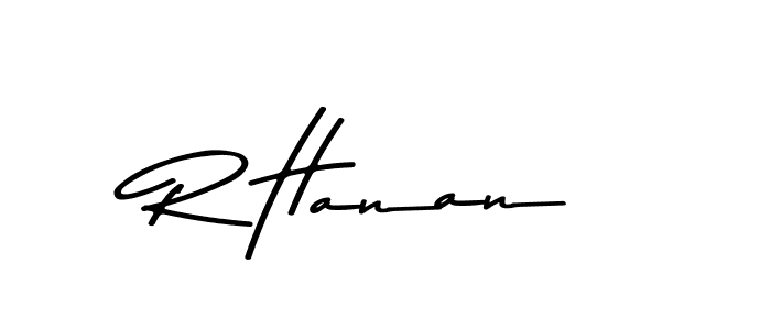 How to make R Hanan name signature. Use Asem Kandis PERSONAL USE style for creating short signs online. This is the latest handwritten sign. R Hanan signature style 9 images and pictures png