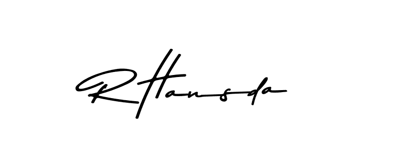 You can use this online signature creator to create a handwritten signature for the name R Hansda. This is the best online autograph maker. R Hansda signature style 9 images and pictures png