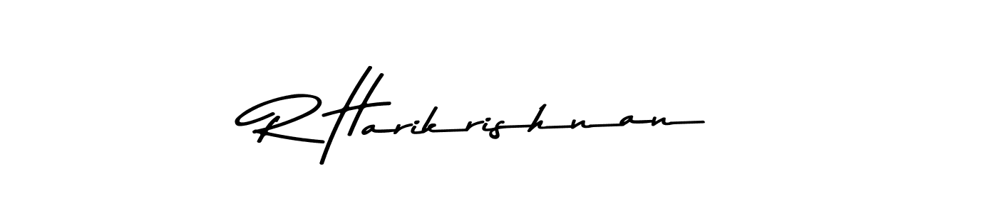 Make a beautiful signature design for name R Harikrishnan. With this signature (Asem Kandis PERSONAL USE) style, you can create a handwritten signature for free. R Harikrishnan signature style 9 images and pictures png