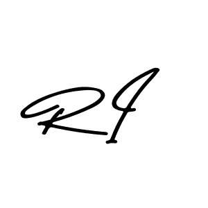 Create a beautiful signature design for name R I. With this signature (Asem Kandis PERSONAL USE) fonts, you can make a handwritten signature for free. R I signature style 9 images and pictures png
