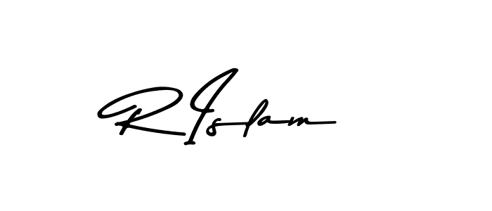 Design your own signature with our free online signature maker. With this signature software, you can create a handwritten (Asem Kandis PERSONAL USE) signature for name R Islam. R Islam signature style 9 images and pictures png