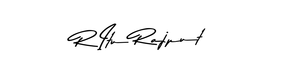 You should practise on your own different ways (Asem Kandis PERSONAL USE) to write your name (R Itu Rajput) in signature. don't let someone else do it for you. R Itu Rajput signature style 9 images and pictures png