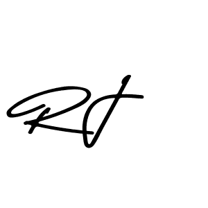 The best way (Asem Kandis PERSONAL USE) to make a short signature is to pick only two or three words in your name. The name R J include a total of six letters. For converting this name. R J signature style 9 images and pictures png