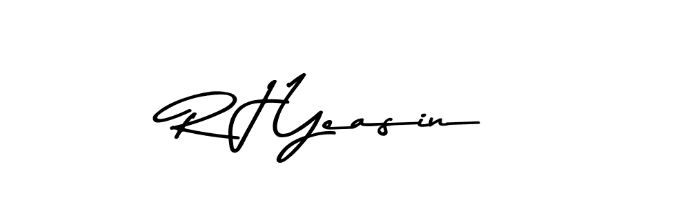 Use a signature maker to create a handwritten signature online. With this signature software, you can design (Asem Kandis PERSONAL USE) your own signature for name R J Yeasin. R J Yeasin signature style 9 images and pictures png