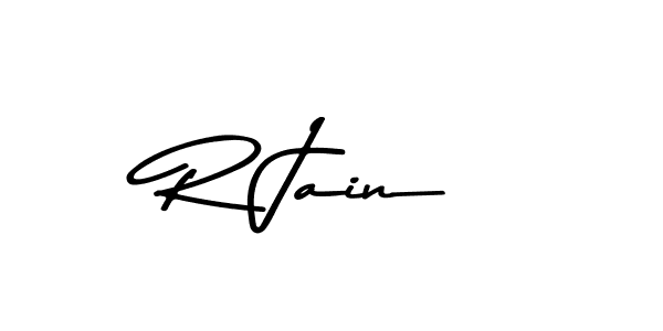 Design your own signature with our free online signature maker. With this signature software, you can create a handwritten (Asem Kandis PERSONAL USE) signature for name R Jain. R Jain signature style 9 images and pictures png