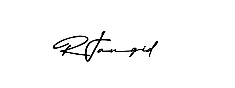 Similarly Asem Kandis PERSONAL USE is the best handwritten signature design. Signature creator online .You can use it as an online autograph creator for name R Jangid. R Jangid signature style 9 images and pictures png