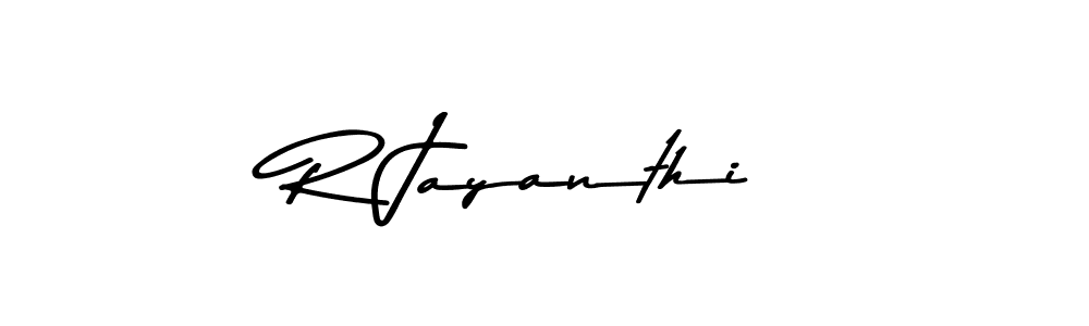 How to make R Jayanthi signature? Asem Kandis PERSONAL USE is a professional autograph style. Create handwritten signature for R Jayanthi name. R Jayanthi signature style 9 images and pictures png