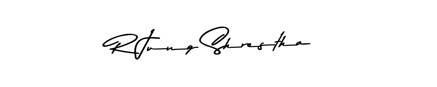 R Jung Shrestha stylish signature style. Best Handwritten Sign (Asem Kandis PERSONAL USE) for my name. Handwritten Signature Collection Ideas for my name R Jung Shrestha. R Jung Shrestha signature style 9 images and pictures png