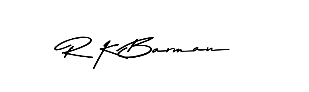 The best way (Asem Kandis PERSONAL USE) to make a short signature is to pick only two or three words in your name. The name R K Barman include a total of six letters. For converting this name. R K Barman signature style 9 images and pictures png