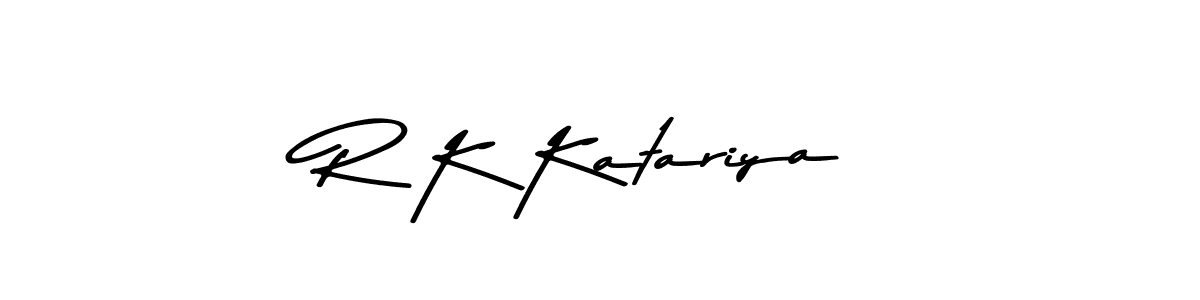 Make a beautiful signature design for name R K Katariya. With this signature (Asem Kandis PERSONAL USE) style, you can create a handwritten signature for free. R K Katariya signature style 9 images and pictures png