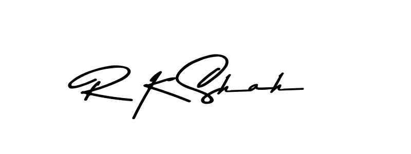 The best way (Asem Kandis PERSONAL USE) to make a short signature is to pick only two or three words in your name. The name R K Shah include a total of six letters. For converting this name. R K Shah signature style 9 images and pictures png