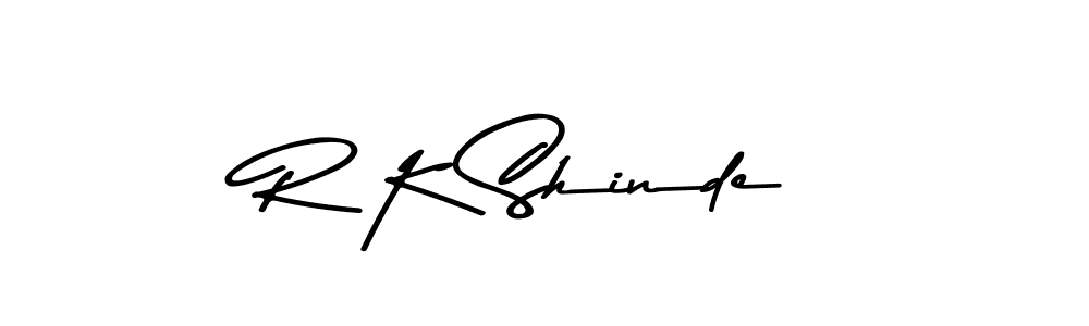 Create a beautiful signature design for name R K Shinde. With this signature (Asem Kandis PERSONAL USE) fonts, you can make a handwritten signature for free. R K Shinde signature style 9 images and pictures png
