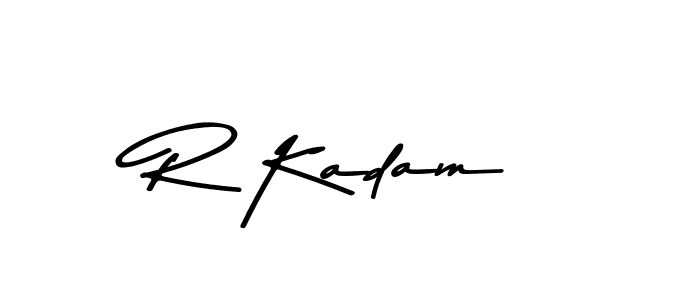 Design your own signature with our free online signature maker. With this signature software, you can create a handwritten (Asem Kandis PERSONAL USE) signature for name R Kadam. R Kadam signature style 9 images and pictures png