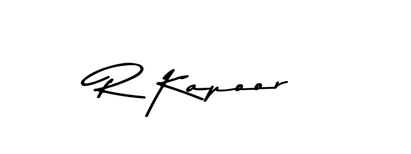 You should practise on your own different ways (Asem Kandis PERSONAL USE) to write your name (R Kapoor) in signature. don't let someone else do it for you. R Kapoor signature style 9 images and pictures png