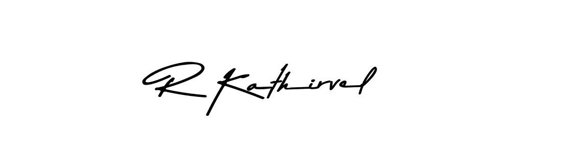 Make a beautiful signature design for name R Kathirvel. With this signature (Asem Kandis PERSONAL USE) style, you can create a handwritten signature for free. R Kathirvel signature style 9 images and pictures png