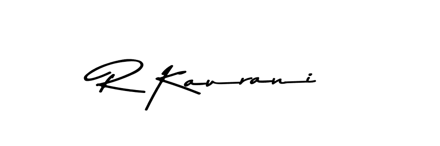 The best way (Asem Kandis PERSONAL USE) to make a short signature is to pick only two or three words in your name. The name R Kaurani include a total of six letters. For converting this name. R Kaurani signature style 9 images and pictures png