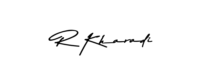 Design your own signature with our free online signature maker. With this signature software, you can create a handwritten (Asem Kandis PERSONAL USE) signature for name R Kharadi. R Kharadi signature style 9 images and pictures png