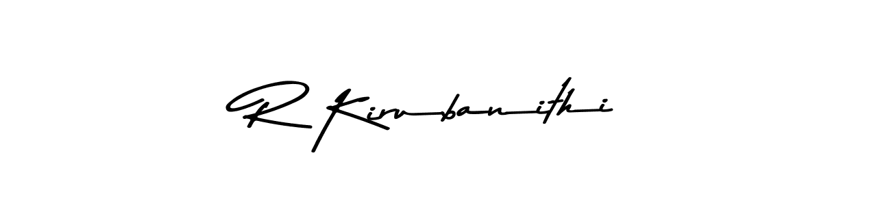 You should practise on your own different ways (Asem Kandis PERSONAL USE) to write your name (R Kirubanithi) in signature. don't let someone else do it for you. R Kirubanithi signature style 9 images and pictures png