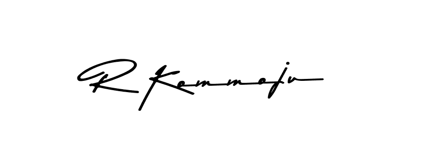 How to make R Kommoju signature? Asem Kandis PERSONAL USE is a professional autograph style. Create handwritten signature for R Kommoju name. R Kommoju signature style 9 images and pictures png