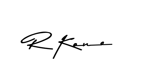 You should practise on your own different ways (Asem Kandis PERSONAL USE) to write your name (R Kone) in signature. don't let someone else do it for you. R Kone signature style 9 images and pictures png