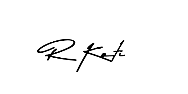 Similarly Asem Kandis PERSONAL USE is the best handwritten signature design. Signature creator online .You can use it as an online autograph creator for name R Koti. R Koti signature style 9 images and pictures png