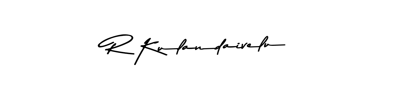 Make a beautiful signature design for name R Kulandaivelu. With this signature (Asem Kandis PERSONAL USE) style, you can create a handwritten signature for free. R Kulandaivelu signature style 9 images and pictures png