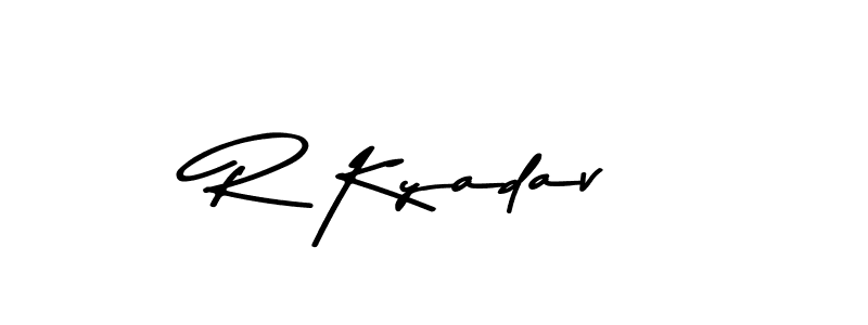 You can use this online signature creator to create a handwritten signature for the name R Kyadav. This is the best online autograph maker. R Kyadav signature style 9 images and pictures png