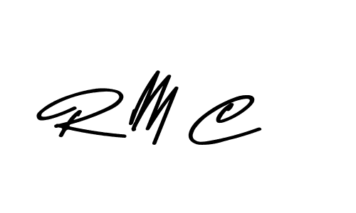 The best way (Asem Kandis PERSONAL USE) to make a short signature is to pick only two or three words in your name. The name R M C include a total of six letters. For converting this name. R M C signature style 9 images and pictures png