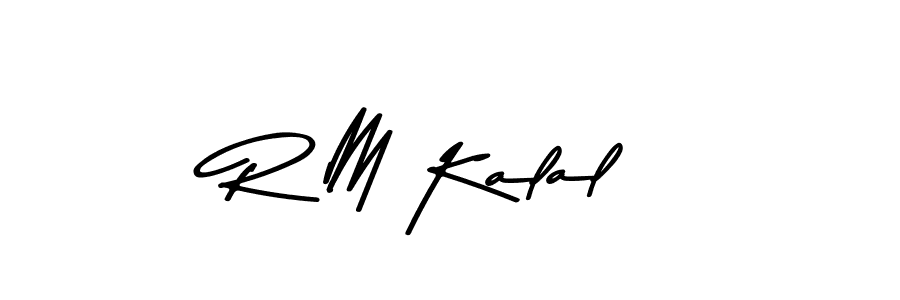 How to make R M Kalal name signature. Use Asem Kandis PERSONAL USE style for creating short signs online. This is the latest handwritten sign. R M Kalal signature style 9 images and pictures png