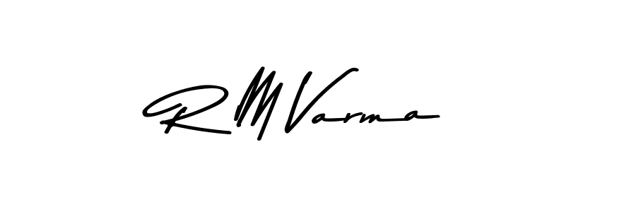 How to make R M Varma name signature. Use Asem Kandis PERSONAL USE style for creating short signs online. This is the latest handwritten sign. R M Varma signature style 9 images and pictures png