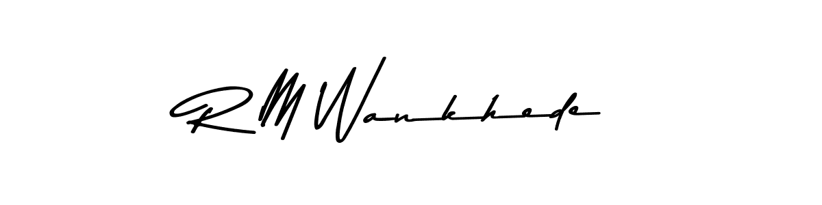 Use a signature maker to create a handwritten signature online. With this signature software, you can design (Asem Kandis PERSONAL USE) your own signature for name R M Wankhede. R M Wankhede signature style 9 images and pictures png
