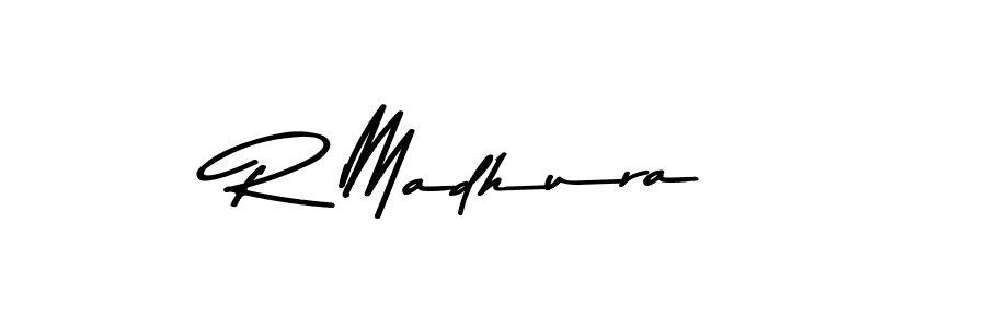 You should practise on your own different ways (Asem Kandis PERSONAL USE) to write your name (R Madhura) in signature. don't let someone else do it for you. R Madhura signature style 9 images and pictures png