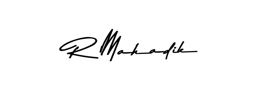 You should practise on your own different ways (Asem Kandis PERSONAL USE) to write your name (R Mahadik) in signature. don't let someone else do it for you. R Mahadik signature style 9 images and pictures png