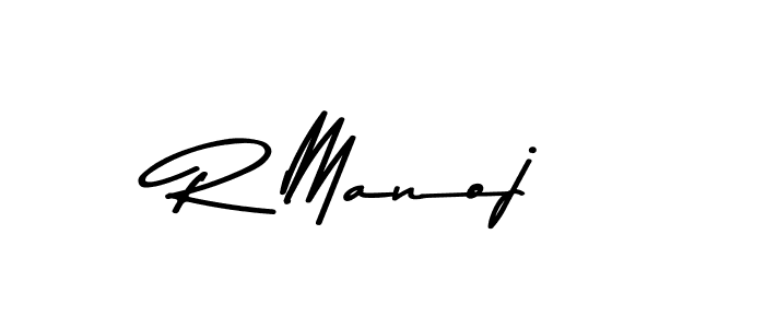 Use a signature maker to create a handwritten signature online. With this signature software, you can design (Asem Kandis PERSONAL USE) your own signature for name R Manoj. R Manoj signature style 9 images and pictures png