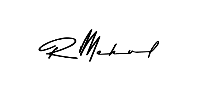 You should practise on your own different ways (Asem Kandis PERSONAL USE) to write your name (R Mehul) in signature. don't let someone else do it for you. R Mehul signature style 9 images and pictures png