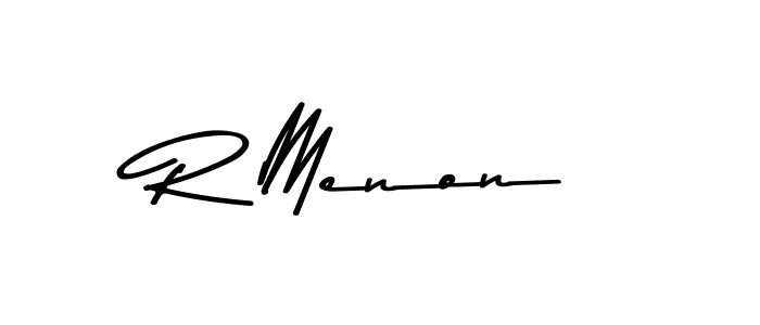 Make a beautiful signature design for name R Menon. With this signature (Asem Kandis PERSONAL USE) style, you can create a handwritten signature for free. R Menon signature style 9 images and pictures png