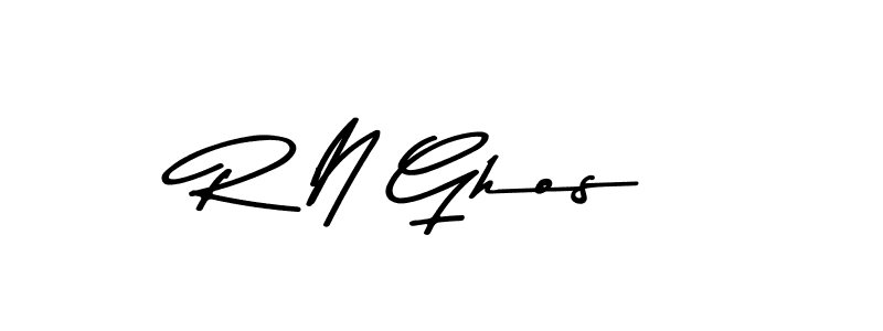 Design your own signature with our free online signature maker. With this signature software, you can create a handwritten (Asem Kandis PERSONAL USE) signature for name R N Ghos. R N Ghos signature style 9 images and pictures png