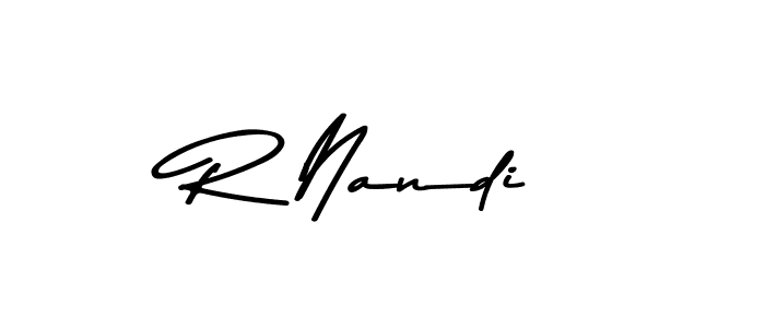 Use a signature maker to create a handwritten signature online. With this signature software, you can design (Asem Kandis PERSONAL USE) your own signature for name R Nandi. R Nandi signature style 9 images and pictures png