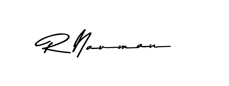 Make a beautiful signature design for name R Nauman. With this signature (Asem Kandis PERSONAL USE) style, you can create a handwritten signature for free. R Nauman signature style 9 images and pictures png