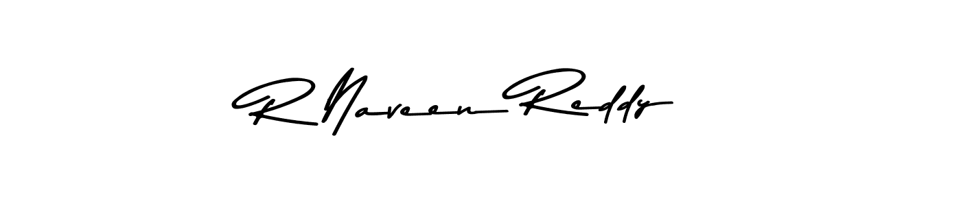 Make a beautiful signature design for name R Naveen Reddy. With this signature (Asem Kandis PERSONAL USE) style, you can create a handwritten signature for free. R Naveen Reddy signature style 9 images and pictures png