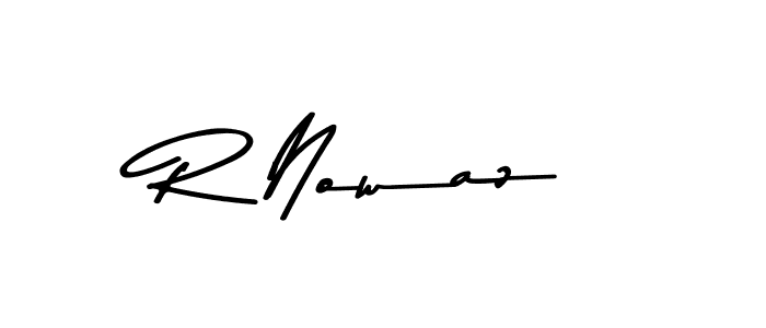 The best way (Asem Kandis PERSONAL USE) to make a short signature is to pick only two or three words in your name. The name R Nowaz include a total of six letters. For converting this name. R Nowaz signature style 9 images and pictures png