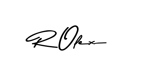 Create a beautiful signature design for name R Olex. With this signature (Asem Kandis PERSONAL USE) fonts, you can make a handwritten signature for free. R Olex signature style 9 images and pictures png